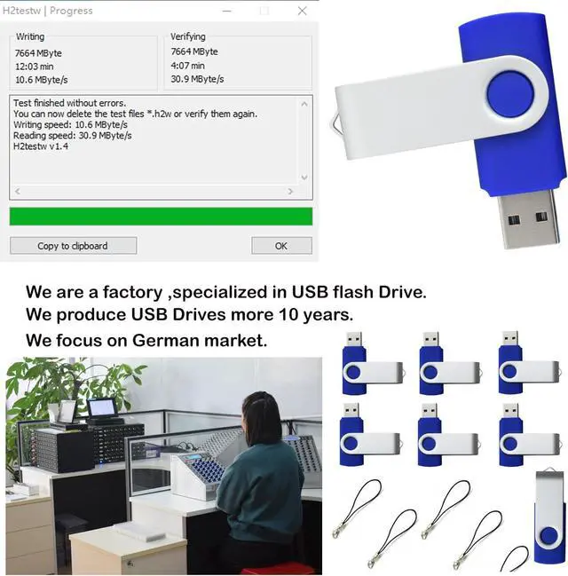 Alt view image 3 of 4 - lcwamy 8GB Flash Drives 50 Pack USB Bulk Drive Thumb  (Blue, No Logo)