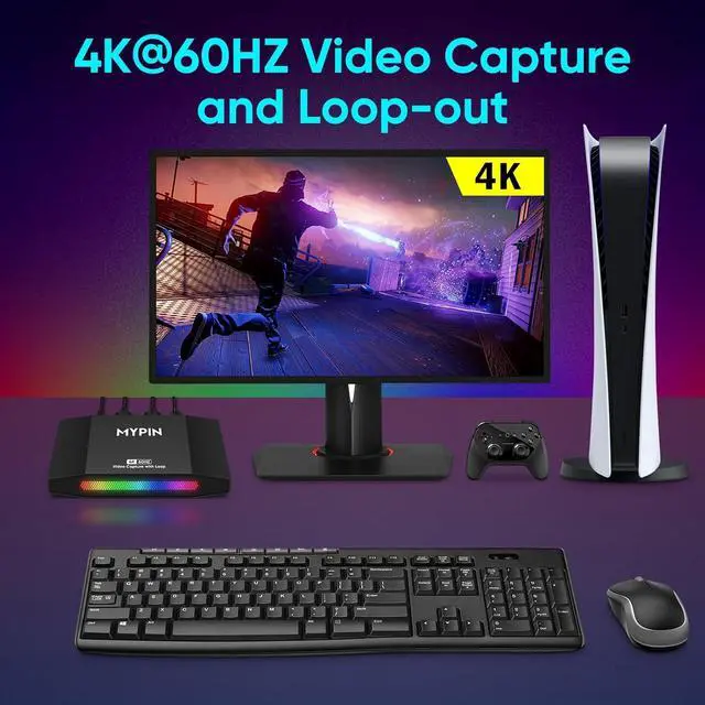 Alt view image 3 of 7 - 4K 60fps HDMI Video Game Capture and Passthrough Support HDR & VRR,1080P 120fps Capture for Games Console Live Streaming and Video Recording in 4K