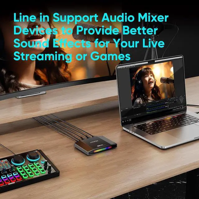 Alt view image 4 of 7 - 4K 60fps HDMI Video Game Capture and Passthrough Support HDR & VRR,1080P 120fps Capture for Games Console Live Streaming and Video Recording in 4K