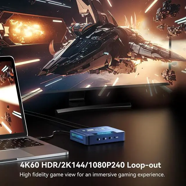 Alt view image 2 of 7 - 4K@60Hz HDMI Capture Card, USB3.0 Game Video, 4K@60FPS HD Recording, High-Speed Data Transfer, Capture,Video Applicable for Live Streaming, Screen Sharing