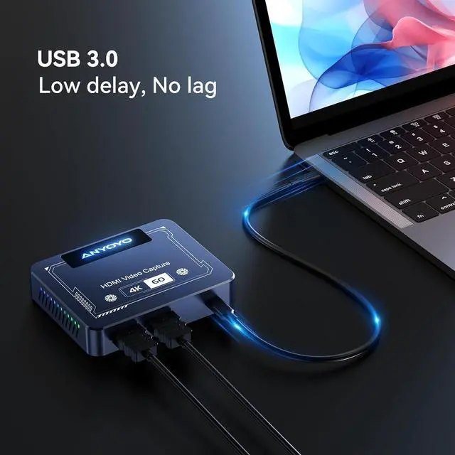 Alt view image 4 of 7 - 4K@60Hz HDMI Capture Card, USB3.0 Game Video, 4K@60FPS HD Recording, High-Speed Data Transfer, Capture,Video Applicable for Live Streaming, Screen Sharing