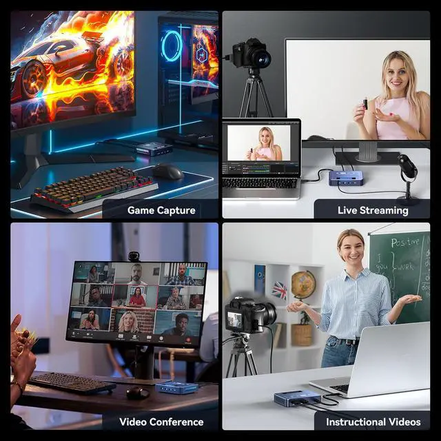 Alt view image 7 of 7 - 4K@60Hz HDMI Capture Card, USB3.0 Game Video, 4K@60FPS HD Recording, High-Speed Data Transfer, Capture,Video Applicable for Live Streaming, Screen Sharing