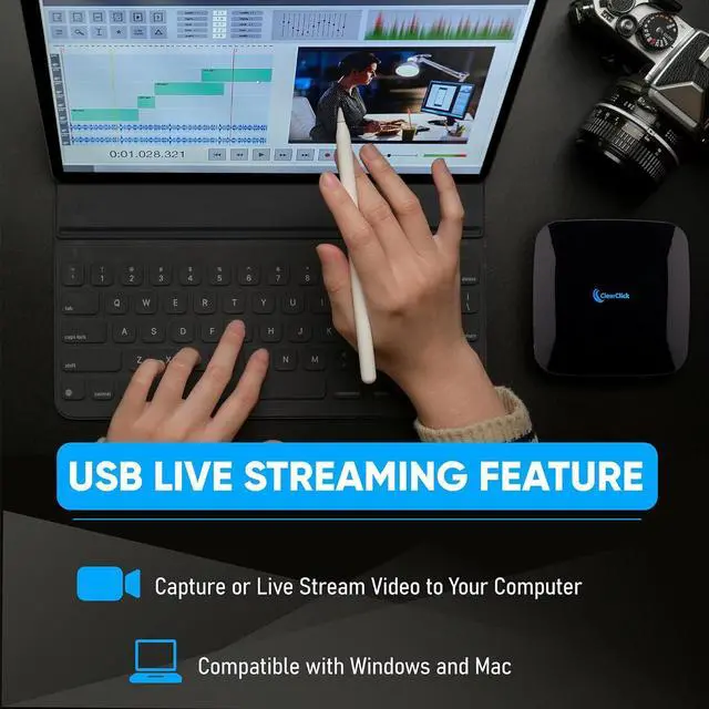 Alt view image 6 of 6 - 4K HD Video Capture Box 2.0 (Second Generation) - Record Audio and from HDMI Sources [Content-Protected Not Supported] Saves onto USB Flash Drive or MicroSD Card