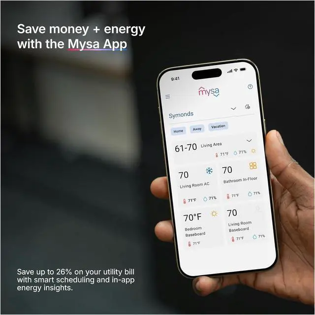 Alt view image 4 of 7 - Smart Thermostat LITE - Line Voltage Electric Baseboard Heater 120V/240V | DIY Install HomeKit, Alexa, Google Wi-Fi Programmable App Control