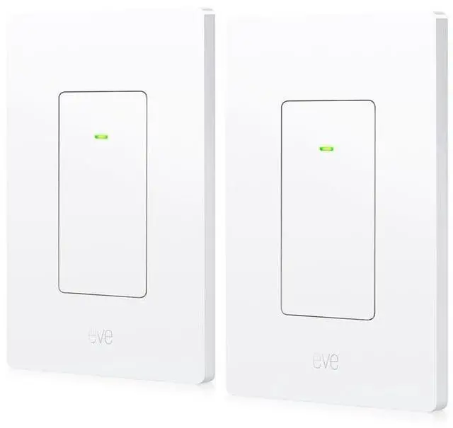 Main image of Light Switch (Matter) 2-Pack  Smart Wall for AP Home, Alexa, Google SmartThings; Single-Pole & 3-Way switches; Thread, Requires Thread Router Neutral Wire; UL-Certified