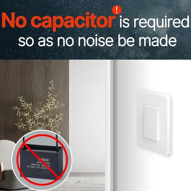 Alt view image 4 of 6 - Zigbee Smart Switch 2 Gang, No Neutral Wire Required, Inteligente Single Pole Light Switches, Compatible with Alexa Google Assistant, Remote Control, Require  Hub