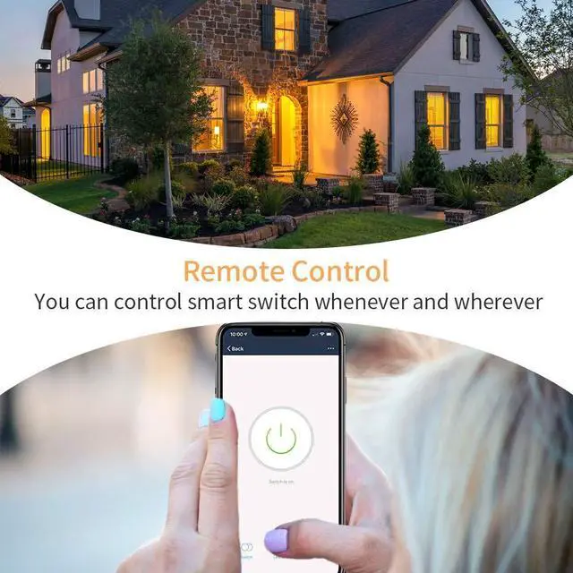 Alt view image 4 of 7 - Smart light switch 2gang, Works with Alexa, Compatible Google Assistant, No Hub Required, Home WiFi Wireless, Suit for 1/2/3/4 Gang Switch Box, Neutral Wire White 4pack