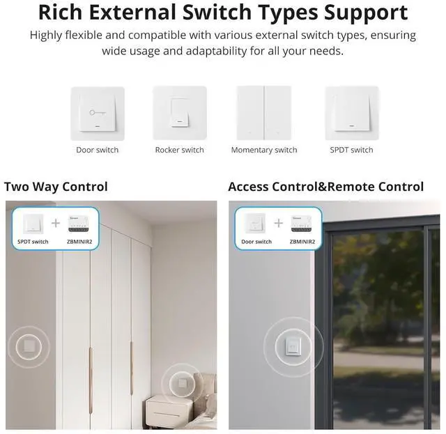 Alt view image 5 of 7 - ZigBee Smart Light Switch,  Zigbee Hub Required, Interruptor Inteligente Voice Control with Alexa & Google Home, Neutral Line Required Home Device, Switch ZBMINIR2 4-Pack