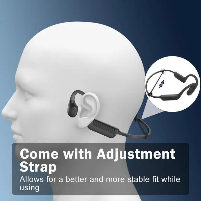 Alt view image 6 of 7 - Swimming Headphones-Bone Conduction Headphones, IP68 Waterproof Open Earphones, LiteSurge Bluetooth 5.4 Underwater Sport Earbuds with 32 GB MP3 Memory for Swimming, Marathon-Black