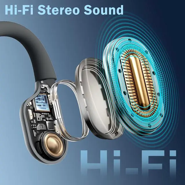 Alt view image 5 of 7 - Swimming Headphones-Bone Conduction Headphones, IP68 Waterproof Open Earphones, LiteSurge Bluetooth 5.4 Underwater Sport Earbuds with 32 GB MP3 Memory for Swimming, Marathon-Black