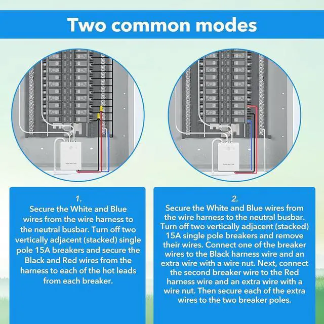 Alt view image 7 of 7 - Smart Home Energy Monitor, Measure Power Usage in Real-Time, History with App (2 200A Circuit Level Sensors) - Compatible with Home Assistant