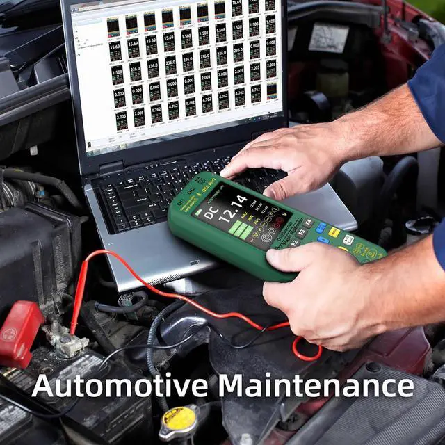 Alt view image 7 of 7 - Dual Channel Oscilloscope Multimeter, 25MHz Bandwidth 3.98" Full-Viewing TFT LCD DDS Generator, Measure Flexible AC Current Clamp, Temperature Cap Diode Amp Ohm Voltage Tester with Carrying Case