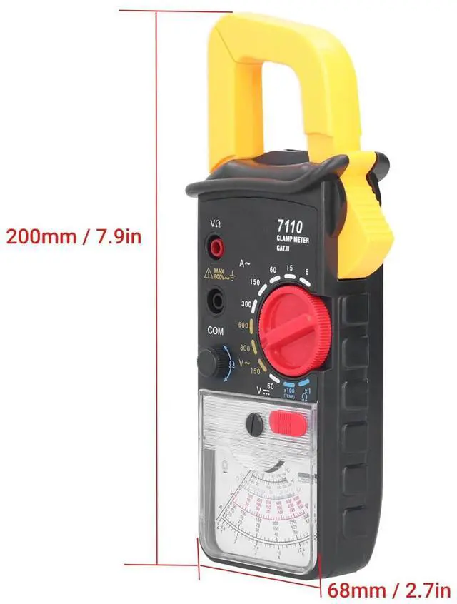 Alt view image 2 of 7 - Clamp Meter Multimeter Tester Handheld AC DC Analog Amp Meter for Current and Voltage Side Measurement