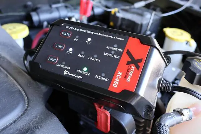 Alt view image 6 of 7 - XC450 Xtreme Charge 4 AMP Smart Battery Charger Maintainer, Trickle Charger | Test, Charge, Condition & Maintain All 6V/12V Batteries: Lead Acid, LiFeP04, Lithium, VRLA, AGM, Gel & Flooded