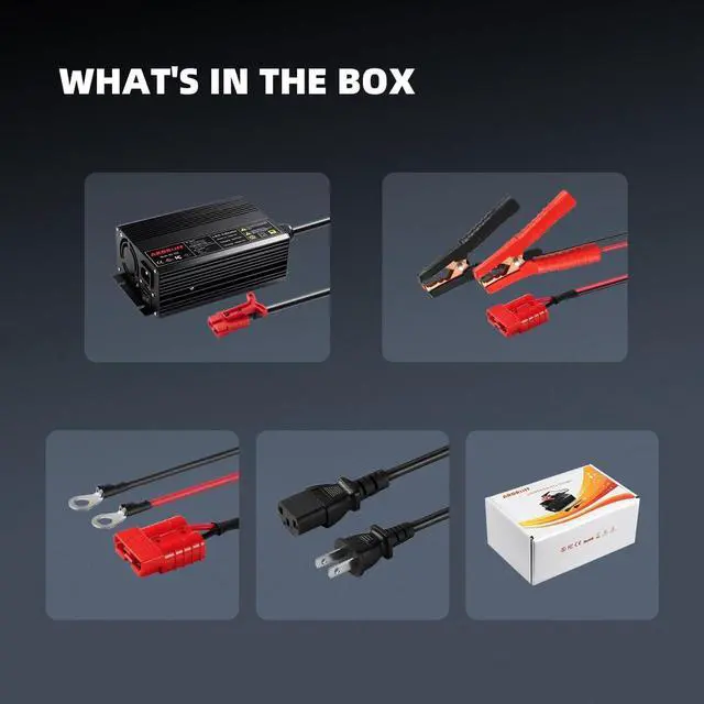 Alt view image 6 of 6 - 14.6V 50A LifePO4 Battery Charger Trickle Charger Smart Charger and Maintainer for 12V LiFePO4 Lithium-Iron Deep Cycle Rechargeable Batteries and Battery Desulfator