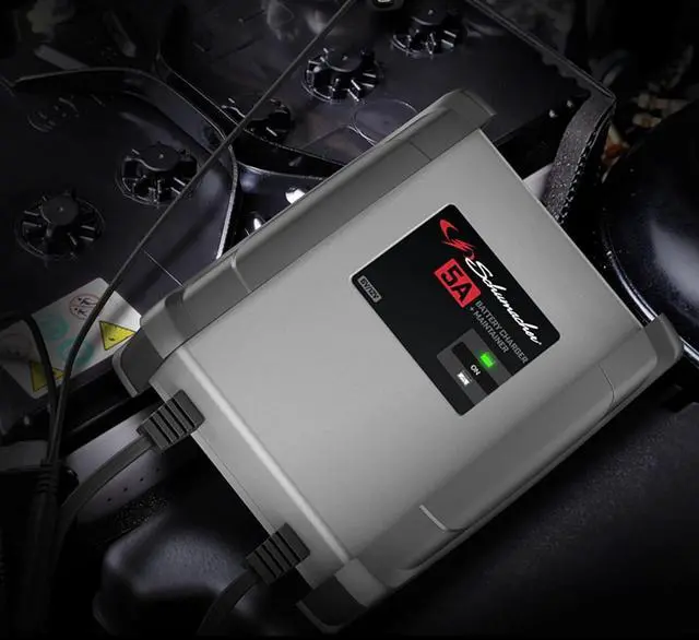 Alt view image 3 of 4 - 6V / 12V Battery Charger & Maintainer - Multi-Stage Smart Charging with Quick-Connect Clamps - Fully Automatic 5A Car Battery Charger for Motorcycles, Lawn Mowers & More - SC1609