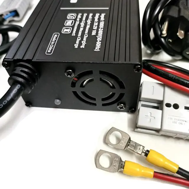 Alt view image 2 of 7 - 24V 10A Lithium Battery Charger 29.2V LiFePO4 Battery Smart Charger with Anderson Connector LED Indicator Special for Lithium 24V LiFePO4 Deep Cycle Rechargeable 30AH-150AH Batteries Charger