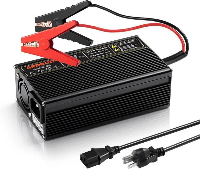 Main image of 14.6V 10A Lithium Battery Charger 12V LiFePO4 Battery Charger AC-DC Smart Charger with LED Indicator Special for LiFePO4 Deep Cycle Rechargeable Batteries of Boat, RV