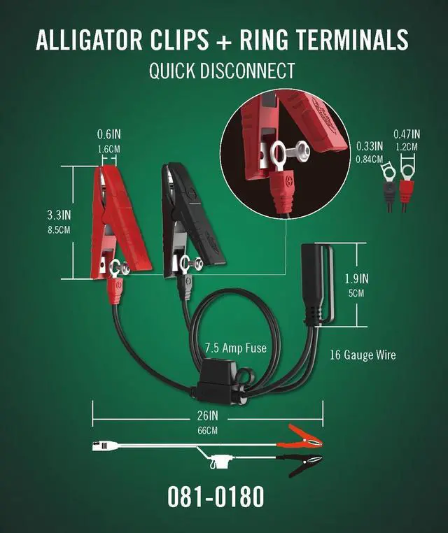 Alt view image 5 of 5 - 5 AMP Selectable 12V / 24V Battery Charger and Maintainer - Switchable 5 AMP / 2.5 AMP Onboard Marine for Boat Watercraft - Screw Mountable Heavy Duty Weather Resistant - 022-0258-DL-WH