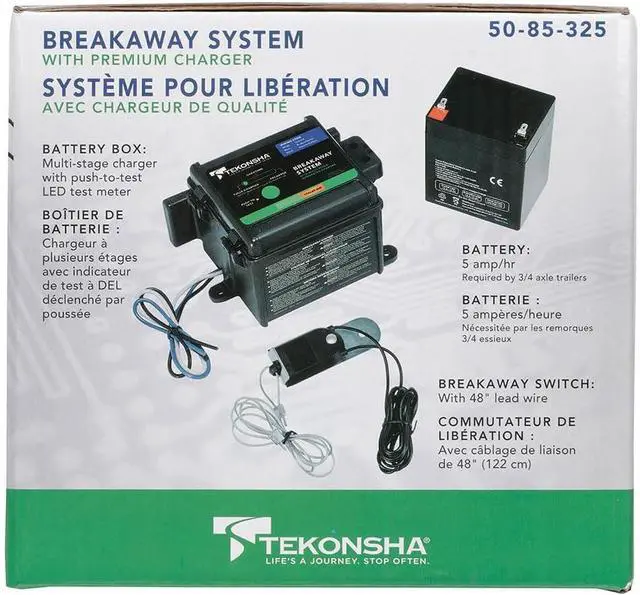Alt view image 4 of 6 - 50-85-325 Shur-Set III Breakaway System with LED Test Meter, Battery, Switch and Charger