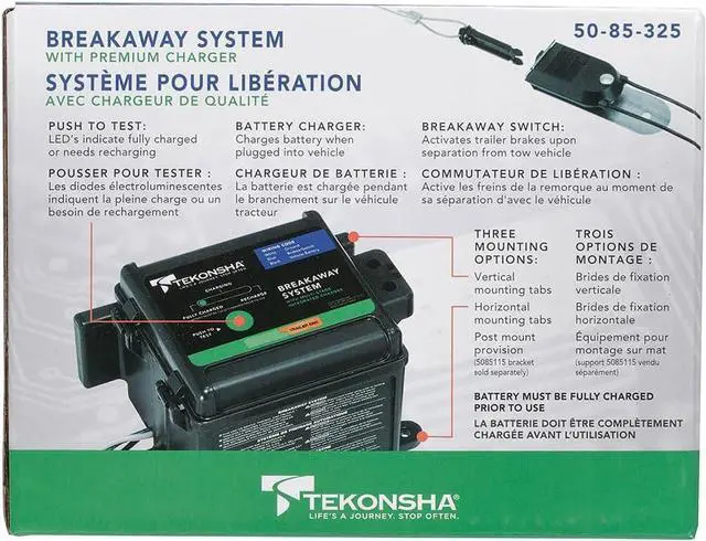 Alt view image 6 of 6 - 50-85-325 Shur-Set III Breakaway System with LED Test Meter, Battery, Switch and Charger