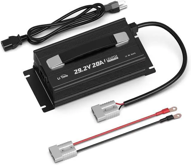 Main image of 29.2V 20A LiFePO4 Battery Charger Designed for 24 Volt LiFePO4 Battery, 4 Built-in Safety Protections, Support 0V Charging Function to Reactivate or Repair Long-unused Battery