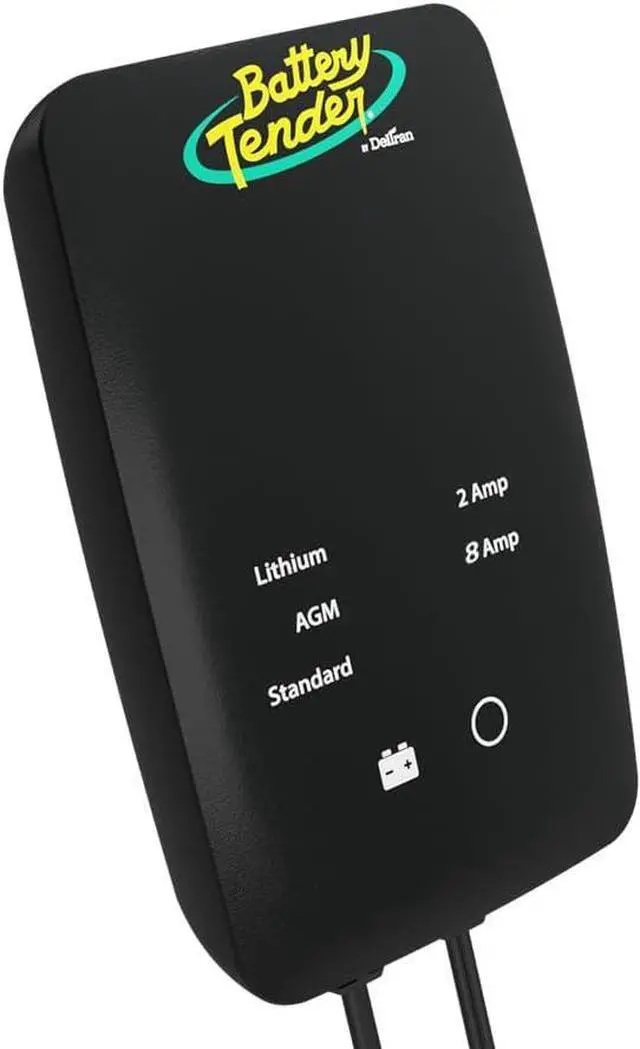 Main image of 8 AMP 12V Battery Charger and Maintainer - Automotive Switchable 8 AMP / 2 AMP - Selectable Chemistry Standard Lithium AGM - Cars SUVs Trucks and Boats - 022-0337-DL-WH