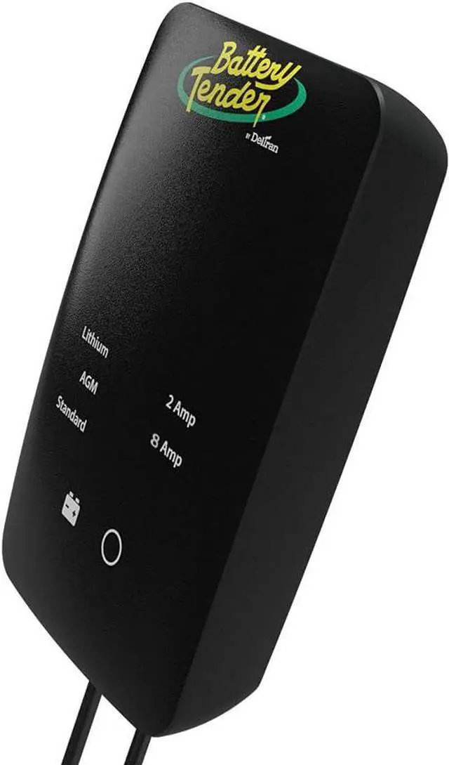 Alt view image 2 of 6 - 8 AMP 12V Battery Charger and Maintainer - Automotive Switchable 8 AMP / 2 AMP - Selectable Chemistry Standard Lithium AGM - Cars SUVs Trucks and Boats - 022-0337-DL-WH