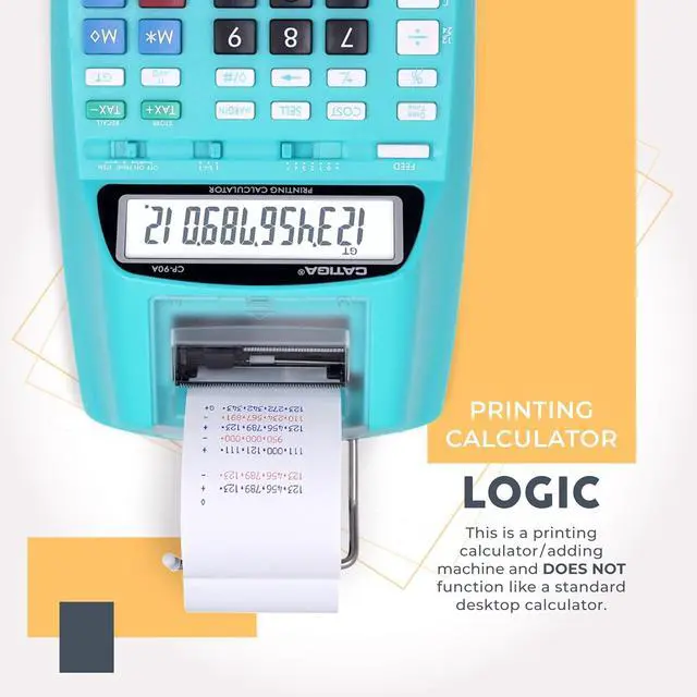 Alt view image 3 of 7 - New & Upgraded 2025 Printing Calculator Adding Machine 10 Key, Desktop Home Office Calculator with Paper Roll Print Out, Accounting Business Finance