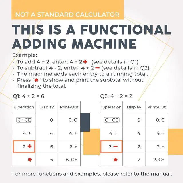 Alt view image 5 of 7 - New & Upgraded 2025 Printing Calculator Adding Machine 10 Key, Desktop Home Office Calculator with Paper Roll Print Out, Accounting Business Finance