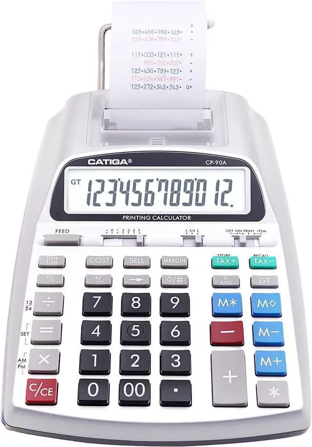 Main image of New & Upgraded 2025 Printing Calculator Adding Machine 10 Key, Desktop Home Office Calculator with Paper Roll Print Out, Accounting Business Finance