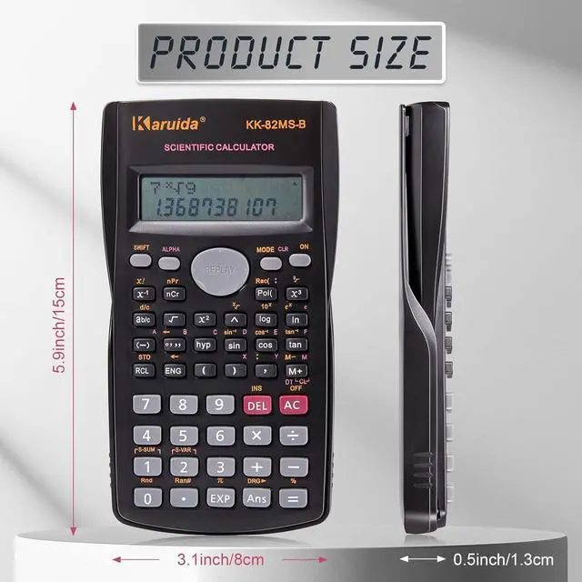 Alt view image 2 of 6 - 15 Pieces 2 Line Engineering Scientific Calculator Bulk Function Math Calculator Large Display for Student Teacher Classroom High School College School, AAA Batteries Included