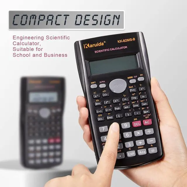 Alt view image 4 of 6 - 15 Pieces 2 Line Engineering Scientific Calculator Bulk Function Math Calculator Large Display for Student Teacher Classroom High School College School, AAA Batteries Included
