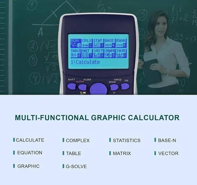 Alt view image 3 of 7 - Graphing Calculator, Scientific Calculators 10 Modes /4 Graphing Functions,Desktop Math Calculator for College Students,School Supplies for Middle High School Teachers Office