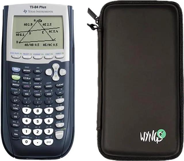 Alt view image 7 of 7 - TI 84 Plus Graphing Calculator +  Protective Case Black