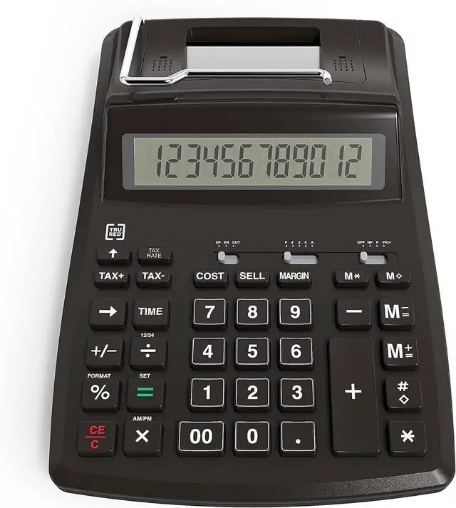 Main image of Staples  TR44780 TR44780 12-Digit Desktop Printing Calculator, Black
