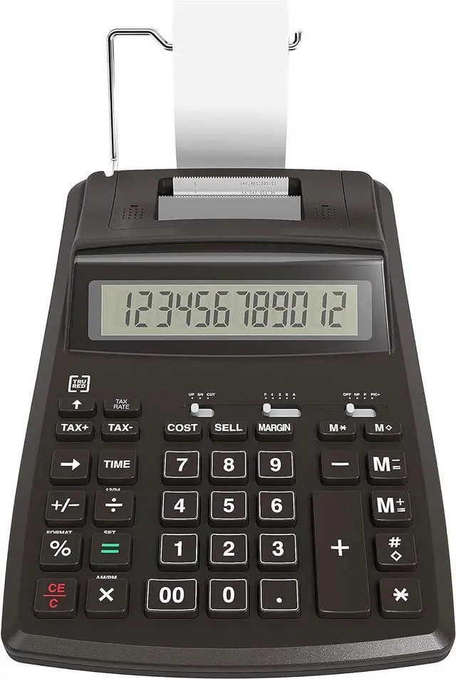 Alt view image 2 of 5 - Staples  TR44780 TR44780 12-Digit Desktop Printing Calculator, Black