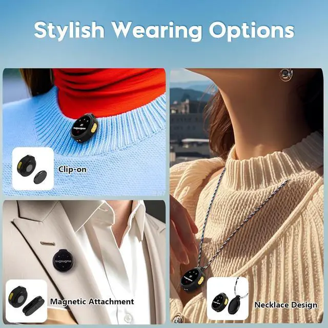 Alt view image 3 of 7 - Wireless Lavalier Microphone for iPhone/Android/Laptop with Lightning/USB-C Plug, 48KHz/24Bit, Noise Cancellation, 100 Meters Transmission Range, 30h Battery for Video Recording, Streaming