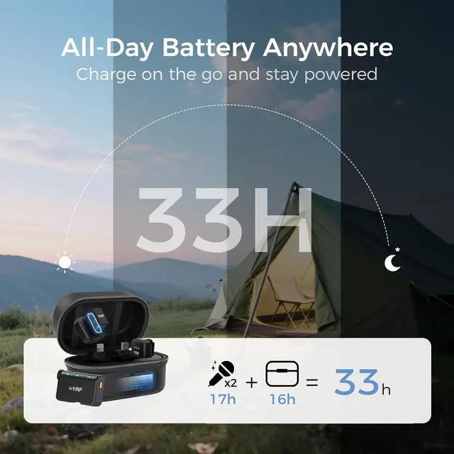 Alt view image 7 of 7 - Mic 2 (2 TX + 1 RX + Charging Case), mini Wireless Lavalier Microphone for iPhone Android/Tablets/PC, Intelligent Noise Cancelling for Video Recording Podcast (M15)