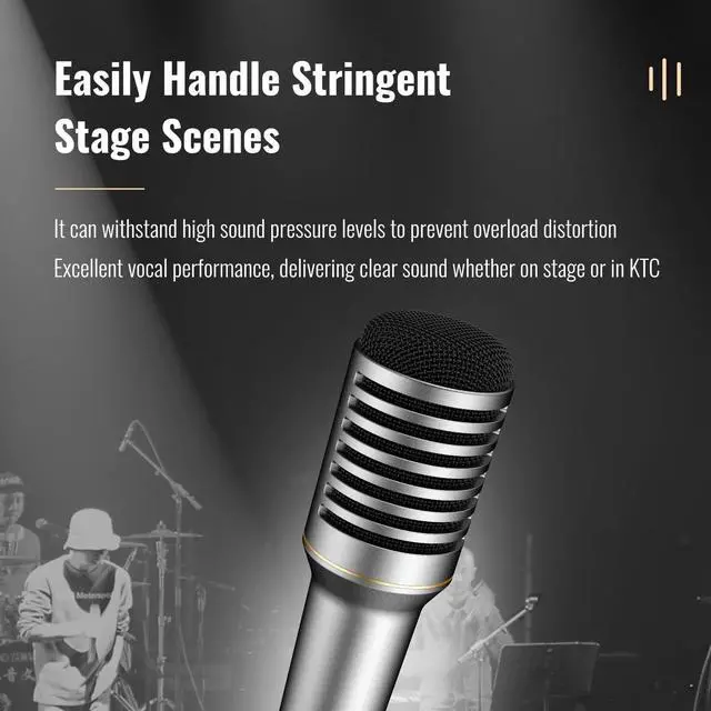 Alt view image 4 of 6 - TAKSTAR Cardioid Dynamic Microphone, TA-68 Vocal Recording Professional Stage Microphone for Broadcast Mic with Suspension Shock-Mounted Cartridge, Mic Clip, Metal Suitcase, 3-pin XLR Connector