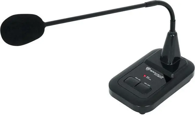 Alt view image 3 of 7 - Rockville CH-MIC70 Push-to-Talk Condenser Gooseneck Paging Microphone, Built-in Chimes, Flexible Stand, for Commercial Announcements