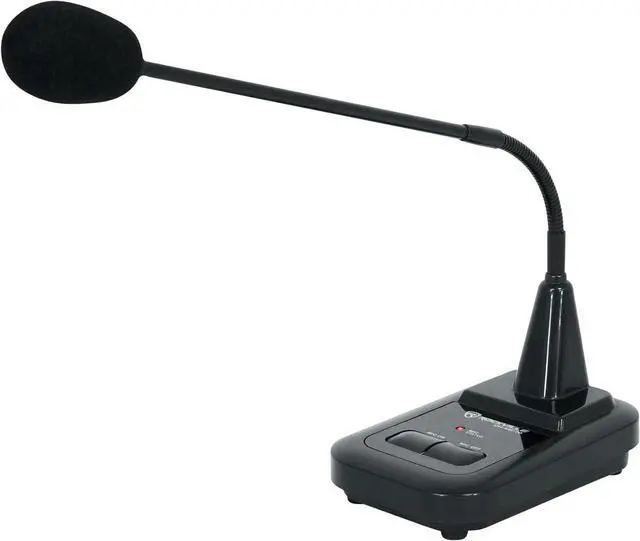 Alt view image 4 of 7 - Rockville CH-MIC70 Push-to-Talk Condenser Gooseneck Paging Microphone, Built-in Chimes, Flexible Stand, for Commercial Announcements