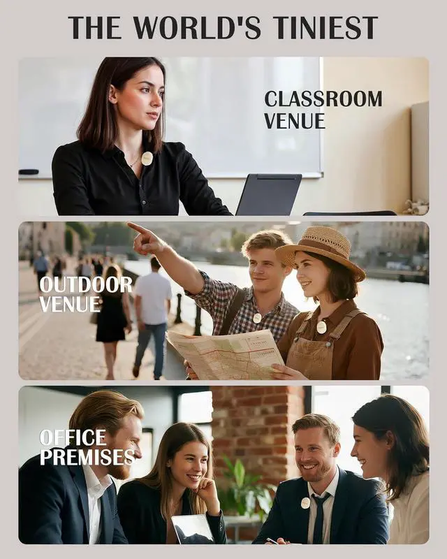 Alt view image 6 of 6 - Voice Amplifier for Teachers with Wireless Lavalier Lapel Microphone Portable Bluetooth Microphone & Speaker, Rechargeable Bullhorn Megaphone for Classroom, Meetings, Yoga, Training, Tour Guides