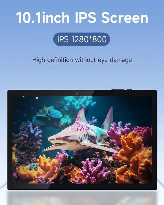 Alt view image 2 of 7 - Tablet 64GB 10 Inch Tablet, Android Tablets, 6000mAh Battery Quad Core HD Touch Screen Tableta Computer, with WiFi BT Google Play Android Tabletas. Black.