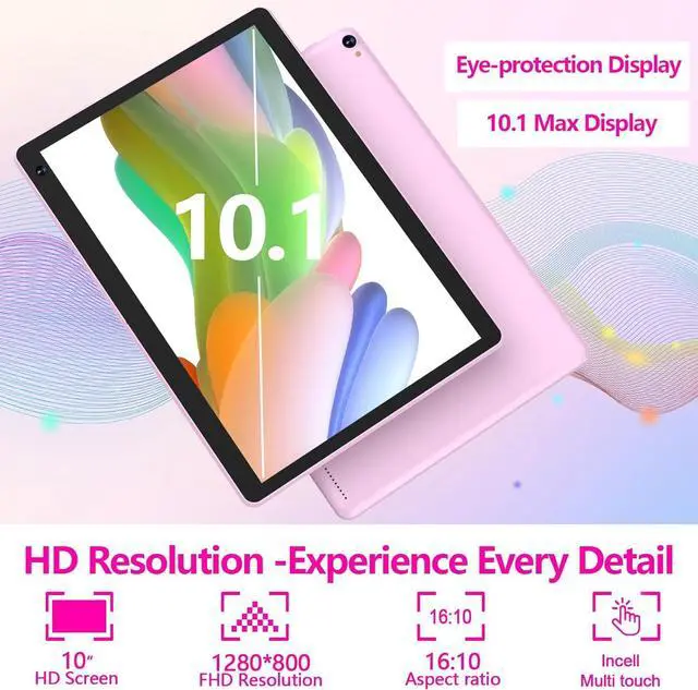Alt view image 4 of 7 - 10 inch Android 15 Tablet, 8GB RAM 32GB ROM Powerful Quad-core CPU, 1280*800 Resolution Screen Tablet PC, 8MP Camera, 6000mAh Battery Computer, 2 in 1 Tablets with Keyboard, Case, Mouse, Stylus Laptop