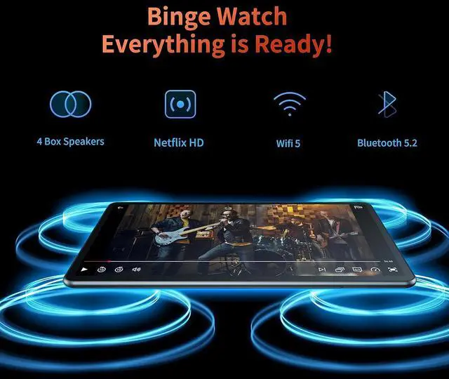 Alt view image 3 of 7 - T3 Tablet 10.4inchs Tablets Computer Android 2K Screen,MediaTek Helio G99, 6GB RAM + 128GB ROM + Expand, 8+13MP Dual Camera, 7000mAh, WiFi, GPS (T3-6G)