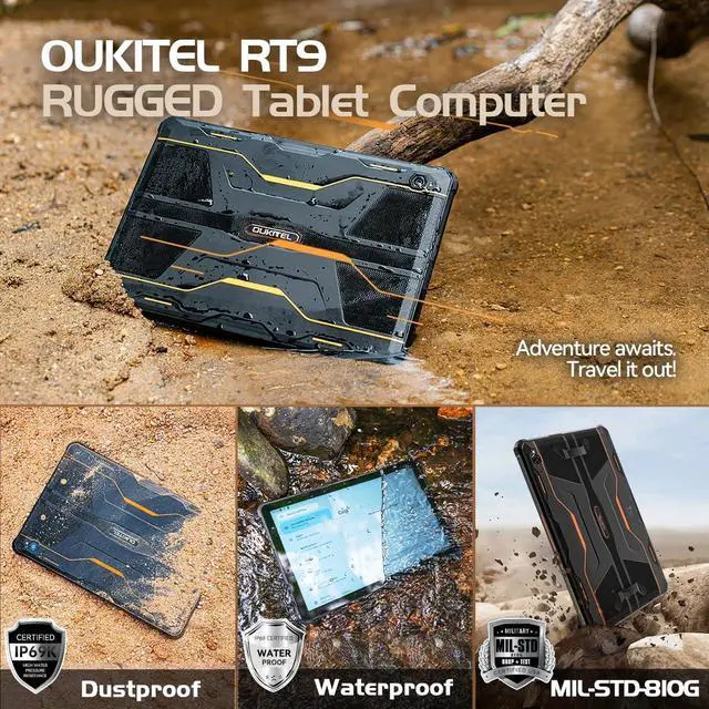Alt view image 2 of 7 - RT9 Rugged Tablet 10 inch Tablet Android - 24GB RAM 256GB ROM 1TB Expandable Storage, 11000mAh,16MP+16MP Camera, 4G Dual SIM Phablet Compatible with T-Mobile Tablet Computer Waterproof