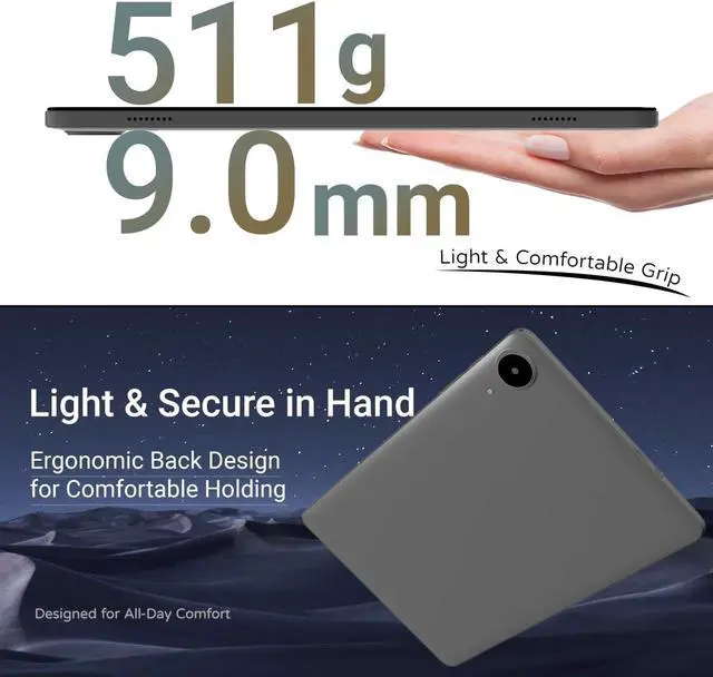 Alt view image 7 of 7 - Android 15 Tablet 10 inch, 12GB RAM, 64GB ROM, 1TB Expandable, 10.1" HD IPS 1280x800 Computer, 5MP+5MP Camera, 5G WiFi+BT5.0+GPS+GMS, Parental Control, with Headphone Jack, Leather Case Included