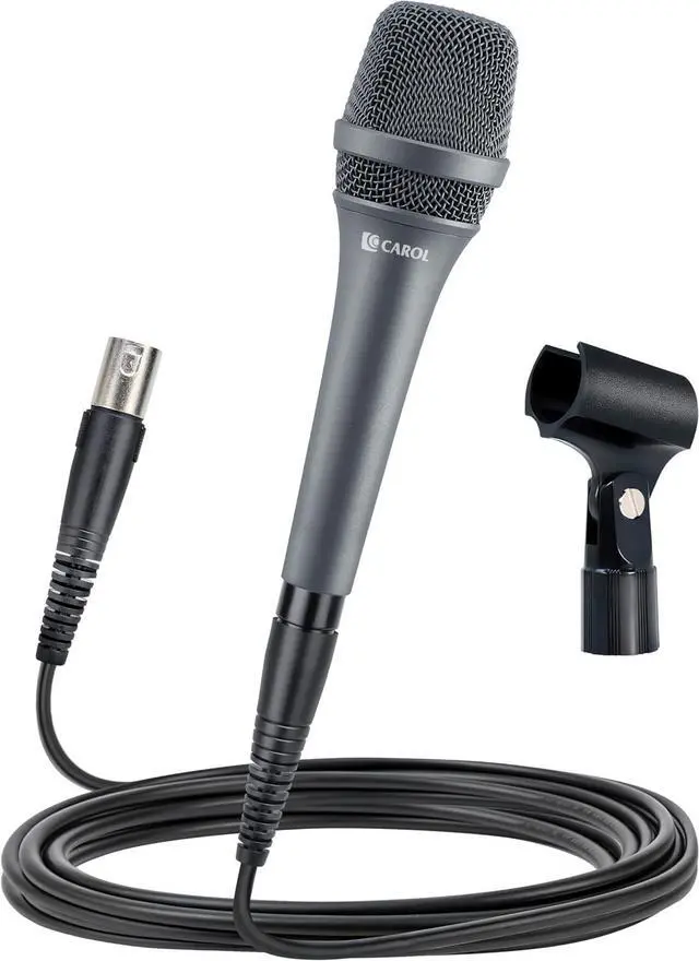 Main image of AC-900 XLR Wired Vocal Microphone  Dynamic Supercardioid Mic with Dual-Engine AHNC Noise Cancelling Tech for Singing, Karaoke, Stage & Studio, Includes Mic Clip & 14.8ft XLR Cable - Gray