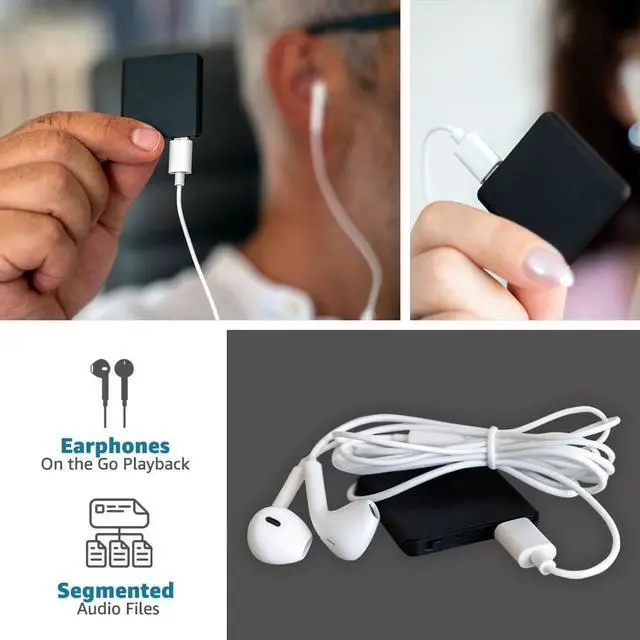 Alt view image 6 of 7 - Voice Activated Recorder with Playback  64GB Storage, 1100 Hours of Audio Recording, Slim & Portable for Meetings, Interviews & Classes, Easy Notetaker - TileREC by Atto Digital